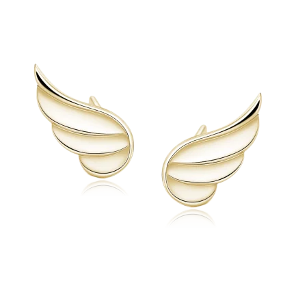Сребърни обеци "Beautiful Wings" (13 мм / позлатени)