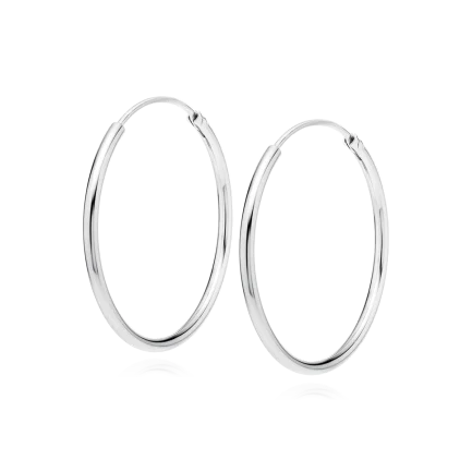Сребърни обеци "Ring" 3 см