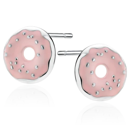 Сребърни обеци "Donuts"
