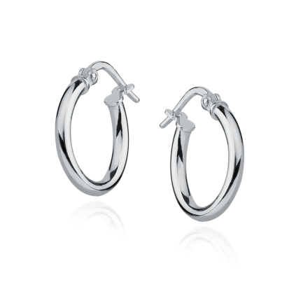 Сребърни обеци "Ring" 1.6 см (масивни)