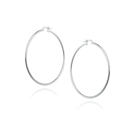 Сребърни обеци "Ring" 4.5 см (масивни)