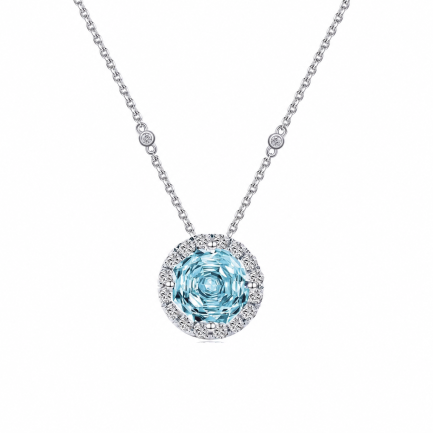 Сребърно колие "Blue Rose"