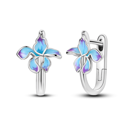Сребърни обеци "Blue Flowers"