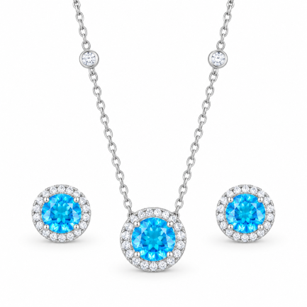 Сребърен комплект "Blue Stones"