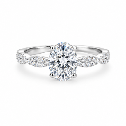 Сребърен пръстен "Diamond Oval"