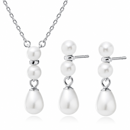 Сребърен комплект "Shell Pearls"