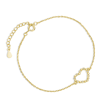 Сребърна гривна Gold Honey (позлатена)