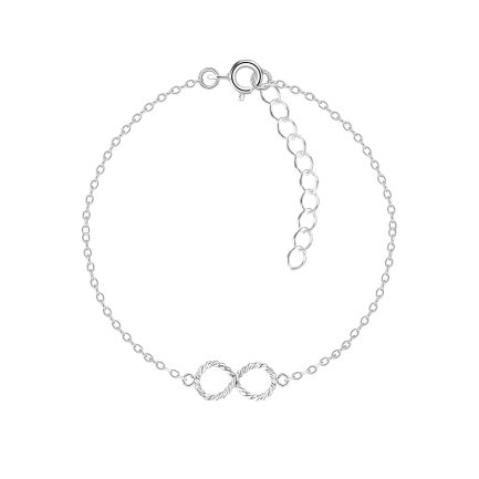 Сребърна гривна Infinity Twist