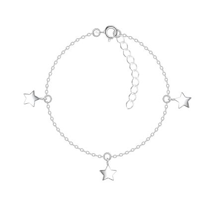 Сребърна гривна Silver Star