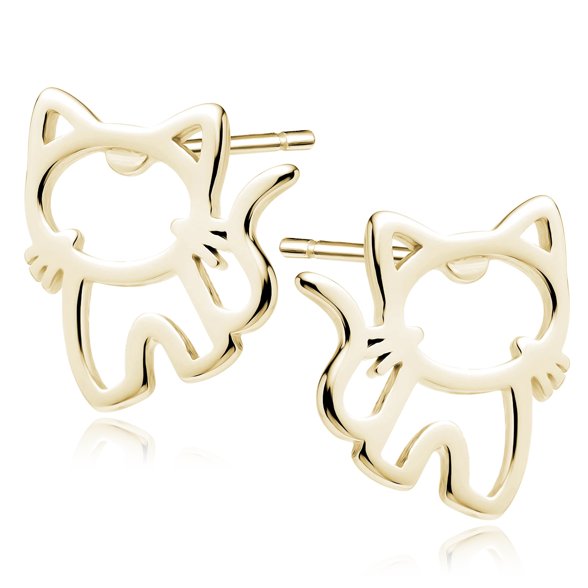 Сребърни обеци Gold Felina (1 см винт) Сребърни обеци Gold Felina (1 см винт)