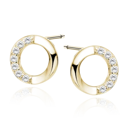 Сребърни обеци Gold Lesse (позлатени)