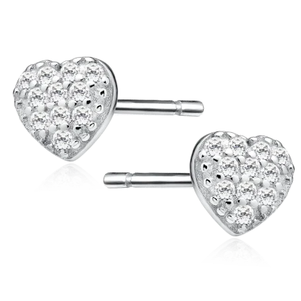Сребърни обеци Mini Silver Love 0.5 см