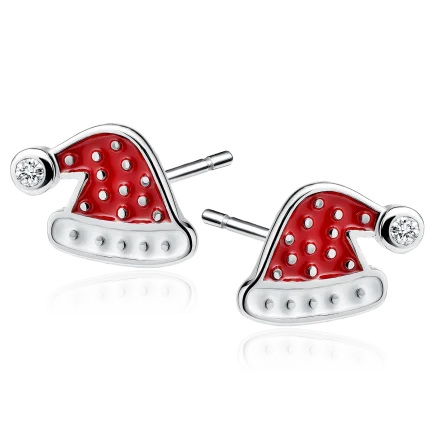 Сребърни обеци Santa