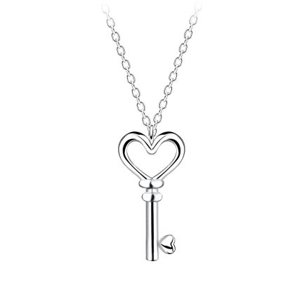 Сребърно колие Key