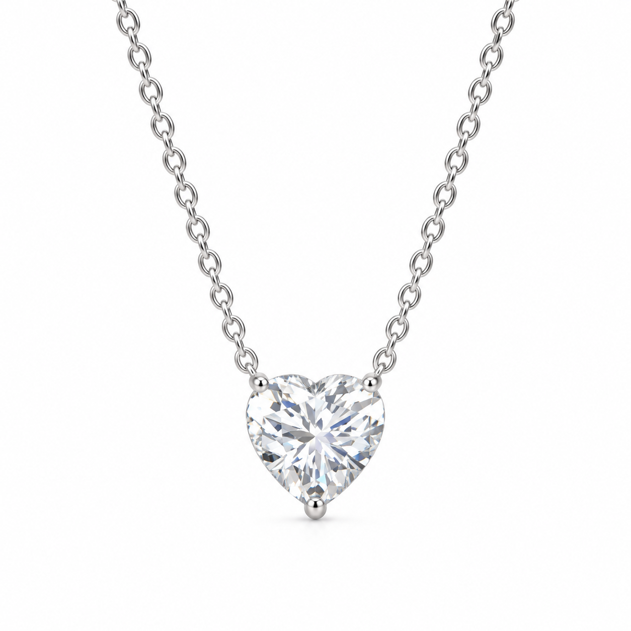Сребърно колие Pure White Heart Сребърно колие "Pure White Heart"