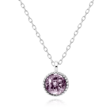 Сребърно колие Violet
